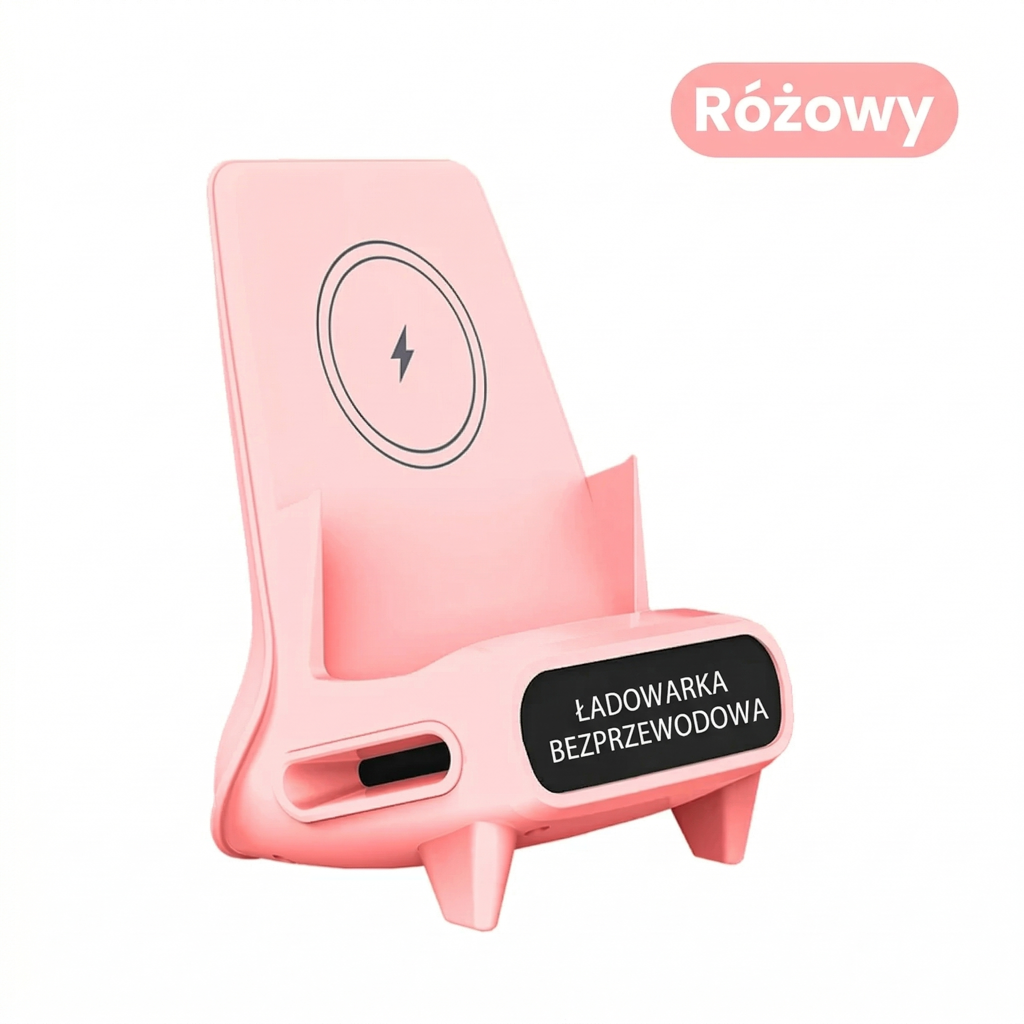 Ładowarka Mini Chair 3-w-1: Szybkie Ładowanie 15W, Głośnik i Design